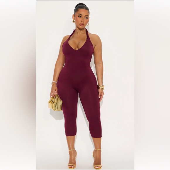 Cardi B Deep Red Jumpsuits Collection Bundle 🆕 - Picture 3 of 16